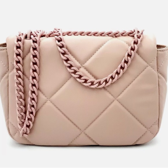 GILDA PARIS - Small Quilted Bag with Chain Strap in Blush - Picture 2 of 3
